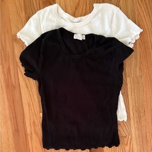 Full Tilt Black and White Short Sleeve Tees